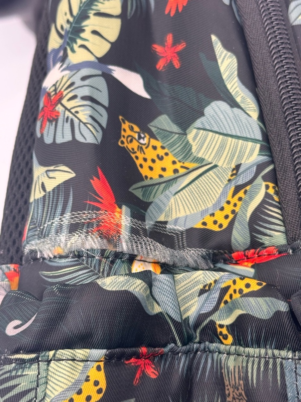 Lug Black Backpack with Tropical Leaf Accents - Picture 6 of 11